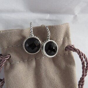 SS Black Onyx Drop Earrings